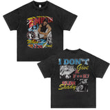Rapper Eminem Vintage Wash T-shirts Men Women's