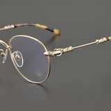 CHH Chrome Hearts Glasses Versatile Literary Retro Round Frame Plain Myopia Glasses Frame