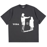 Men T-Shirt Cotton Oversized Graphic Y2k Streetwear Short