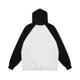Men Hoodie Letter Printed Hoodie Raglan Sleeve Pullover Loose Hoodie Spring and Autumn