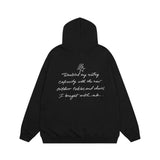 Men Hoodie Letter Embroidered Hot Fix Rhinestone Hooded Sweater Men's Autumn Loose