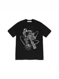 Mens T-shirts 21FW Spikes tee nail print T-shirt cotton bottoming shirt loose