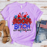 Women's Independence Day T Shirt round Neck Short Sleeve T-shirt Women's Top