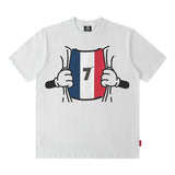 Men T Shirt Fashion Brand Letter Graffiti T-shirt Men and Women Couple Loose Short Sleeve