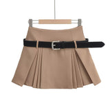 Women Skirt Preppy Style High Waist Spring and Summer Skirt Pantskirt
