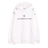 Men Hoodie Hooded Sweater Men's Personalized Letter Metal Decoration