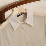 Women T-Shirt Spring/Summer Sun Protection Tencel Shirt Coat Women's Top