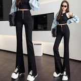 Palazzo Pants Slim-Fit Micro Flared Pants Women's Autumn Wide-Leg Pants High Waist Drooping Casual
