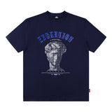 Men T Shirt Retro Personalized Printed Vibe Loose Short Sleeve T-shirt for Men and Women