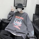 Men Hoodie Autumn Sweater Men's Hong Kong Style Loose Graffiti All-Matching