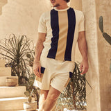 Men Co-Ords Men's Sports Casual Suit Cotton Short Sleeve