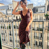 Women Desses Retro V-neck Summer Dress Beach Dress