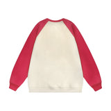 Men Hoodie Autumn and Winter round Neck Sweater Men's Flocking Embroidery Pullover