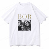 Rap Singer Bob Marley T-shirt Men's Fashion Cotton T-shirt
