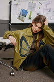 Unisex Jacket Fall Batwing Sleeve Coat Leather Women's Clothing