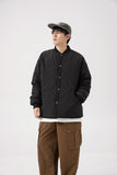 Unisex Hoodie Winter Plaid Cotton-Padded Coat