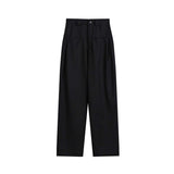 Unisex Pants Autumn Workwear Wide-Leg Casual Pants