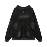 Unisex Vintage Hoodie Old Zip Cardigan Hooded