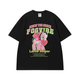 Men's T-shirt Spring and Summer Men's Cartoon Printed Casual Short-Sleeved T-shirt Men's and Women's
