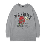 Men Long Sleeve Shirt round Neck Sweater Men's Spring and Autumn Loose Long Sleeve T-shirt Women's Coat