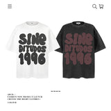 American vintage street T-shirt pure cotton retro men's and women's summer loose top