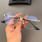 CHH Chrome Hearts Glasses Pure Titanium Ultra Light Vintage Round Myopia Glasses Frame