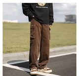 Men Sweatpants Japanese Men's Fashion Brand Loose Straight Mopping Pants