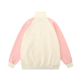 Men Hoodie Five-Pointed Star Embroidered Stand Collar Cardigan Sweater
