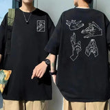Summer Loose Harajuku Cotton Short Sleeve Japanese Anime