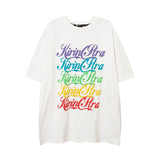 Men T Shirt Printed Short-Sleeved T-shirt Men's Loose Casual