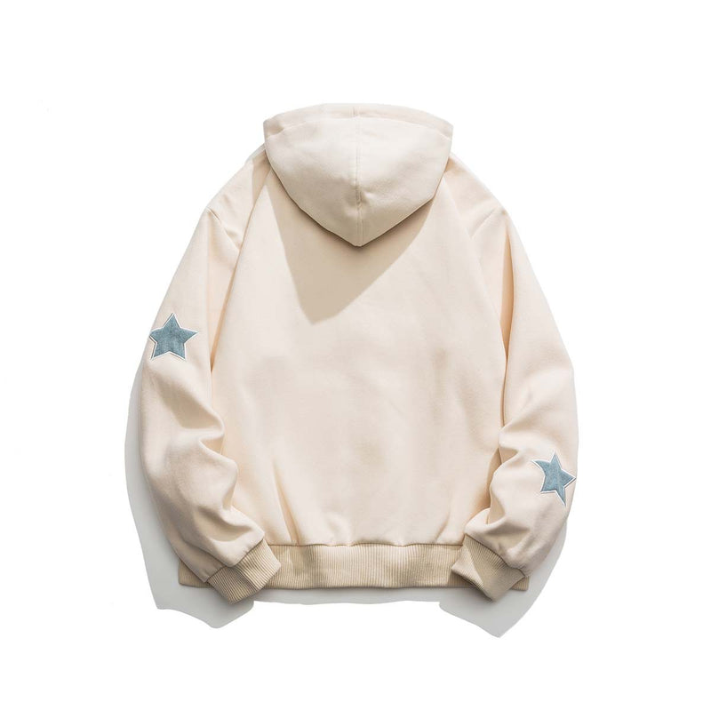 Unisex Sweatshirt Autumn Embroidery Zipper
