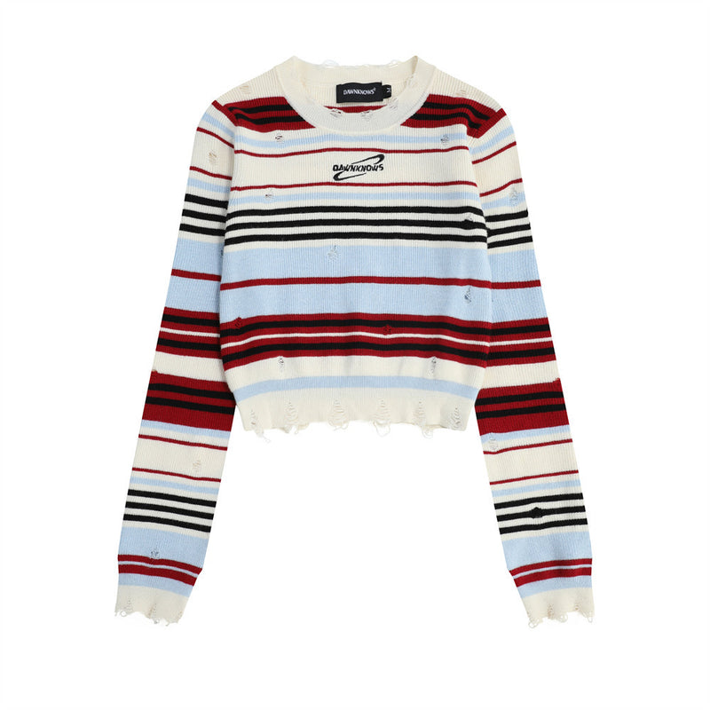 Women Sweater Short Sweater Women's Autumn Leisure Embroidered Sweater