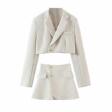Women Skirt Ins Fashion Casual Suit Women's High Waist Pocket Skirt