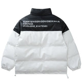 Men Cotton Mixed Jacket Coat Pattern Cotton Coat Jacket Men's Winter Loose Stitching Thickening