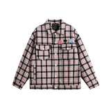Unisex Jacket Autumn New Plaid Contrast Color Casual Jacket