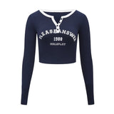 Women T-Shirt Autumn Women's Short T-shirt Fashion Slim Top