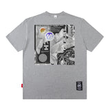 Men T Shirt Printed Short-Sleeved T-shirt Men and Women Loose