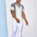 Men's Shirt Men's Summer Short-Sleeved Printed Casual Cool