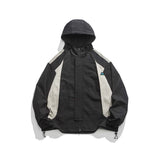 Unisex Sweatshirt Fall Contrast Color Shell Jacket