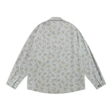 Men Long Sleeved T Shirt Floral Shirt Men Spring and Autumn Leisure Loose Retro