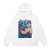 Men Hoodie Printed Personality Sweater Men's Loose Pullover Hooded Sweatshirt Autumn and Winter