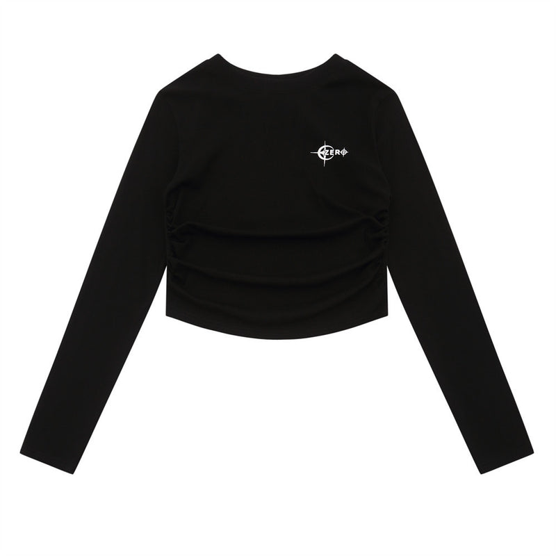 Women Long Sleeve T-shirt Short-Sleeved T-shirt Girls Autumn Leisure round Neck