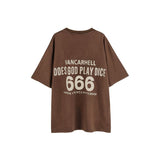 American vintage street T-shirt retro men's loose half-sleeved shirt