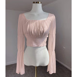 Women Long Sleeve Shirt Women's Spring and Autumn Slim Fit Slimming Top