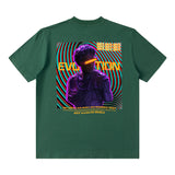 Men T Shirt Summer Letter Print Loose Short Sleeve T-shirt for Men and Women