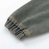Men Denim Jacket Embroidery Worn Looking Washed-out Denim Jacket Men's Loose Spring and Autumn Jacket