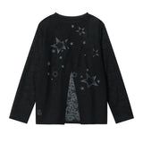 Women Long Sleeve T-Shirt Printed Long Sleeve T-shirt Loose and Lazy Style Top