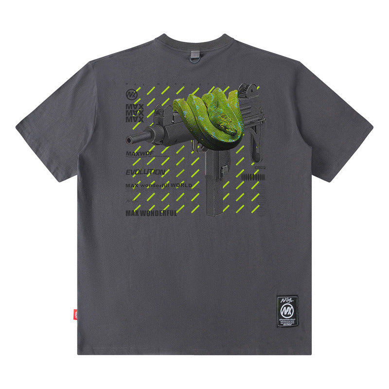 Men T Shirt T-shirt Short Sleeve Tee Men's Ins Fashion Brand Street Printing