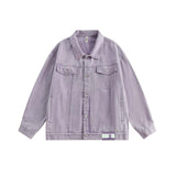 Unisex Jacket Autumn Washed Dyed Denim Coat