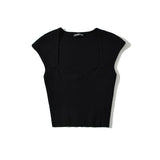 Women T-Shirt Knitwear Top Women's Summer Short-Sleeved T-shirt